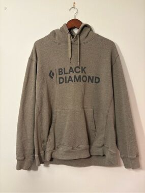 Black Diamond Logo Pullover Hoodie — Heather Brown — Size L 🏔️